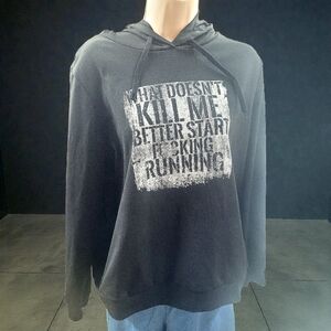 Black Graphic Hoodie Size Xl